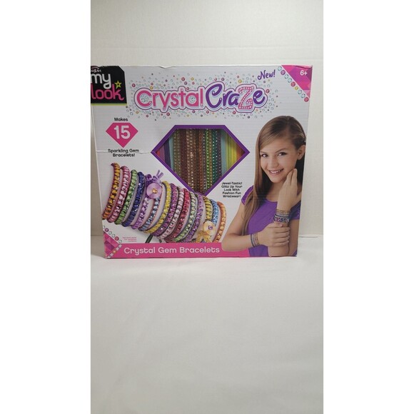 Cra-Z-Art My Look Crystal Craze Crystal Gem Bracelets Childrens Craft Kit NEW - Picture 1 of 7